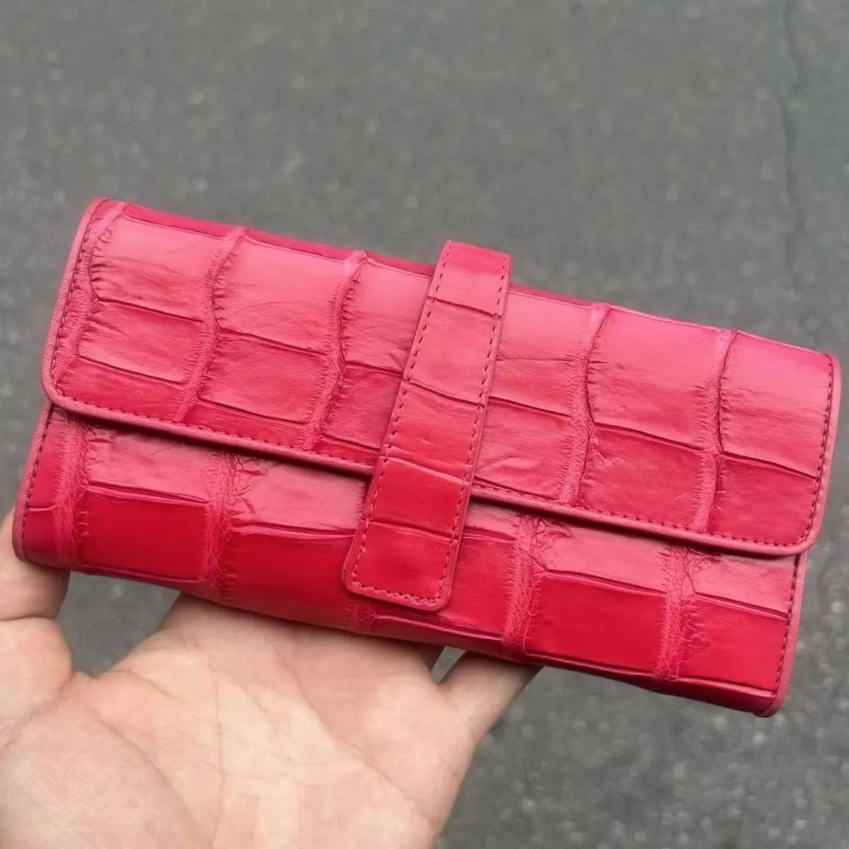 Long Wallet Crocodile Leather Texture Classic Style - SN Wigs & More