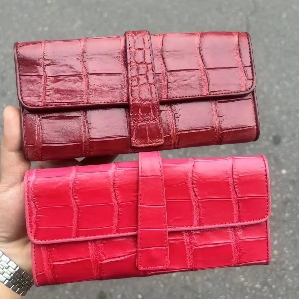 Long Wallet Crocodile Leather Texture Classic Style - SN Wigs & More