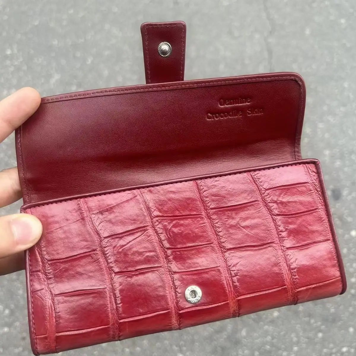 Long Wallet Crocodile Leather Texture Classic Style - SN Wigs & More