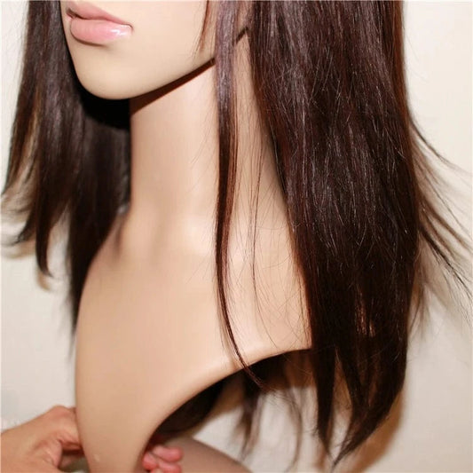 Looking African North American Human Hair Lace Front Wigs Most Fashionable Natural Short Brazilian Hair Transparent Swiss Lace