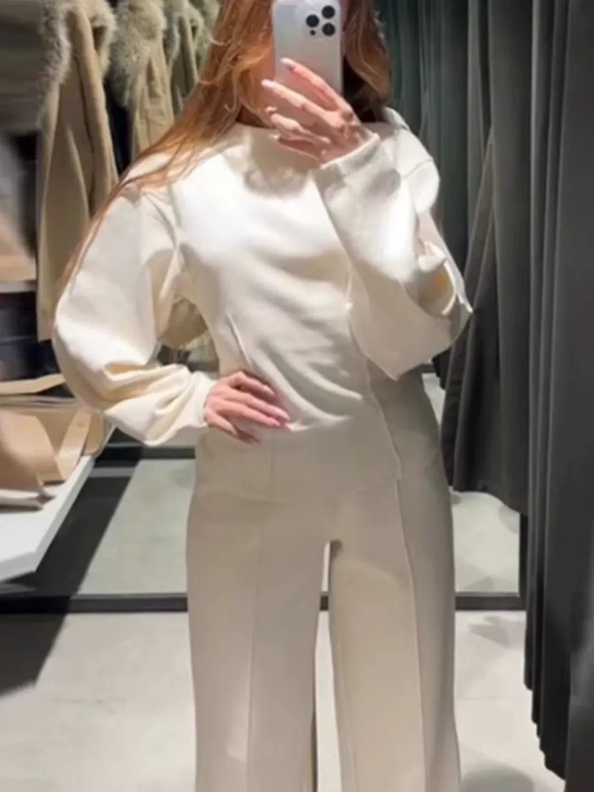 Loose O - neck Top Wide Leg Pants Set Loose O Collar Top Wide Leg Pants Set - SN Wigs & More