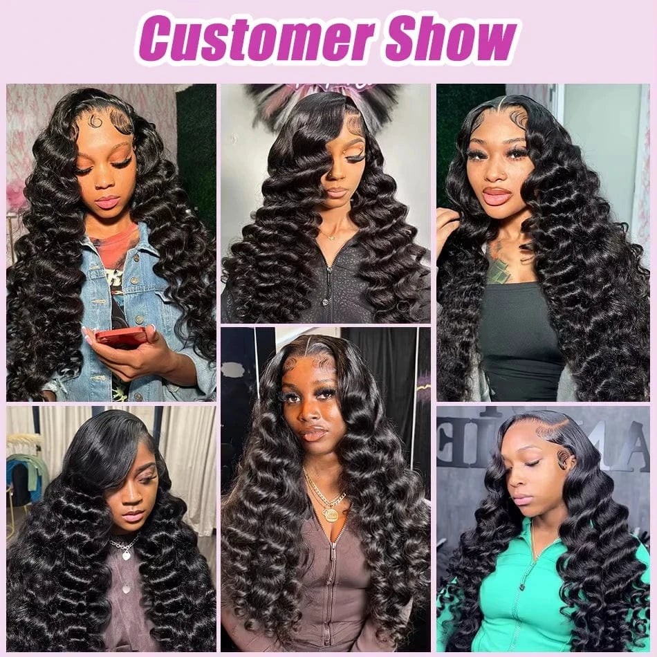 Loose Wave 13X6 Lace Frontal Water Wave 100% Human Hair Deep Wave Preplucked Wig 13X4 Curly Lace Front Brazilian Wigs For Women