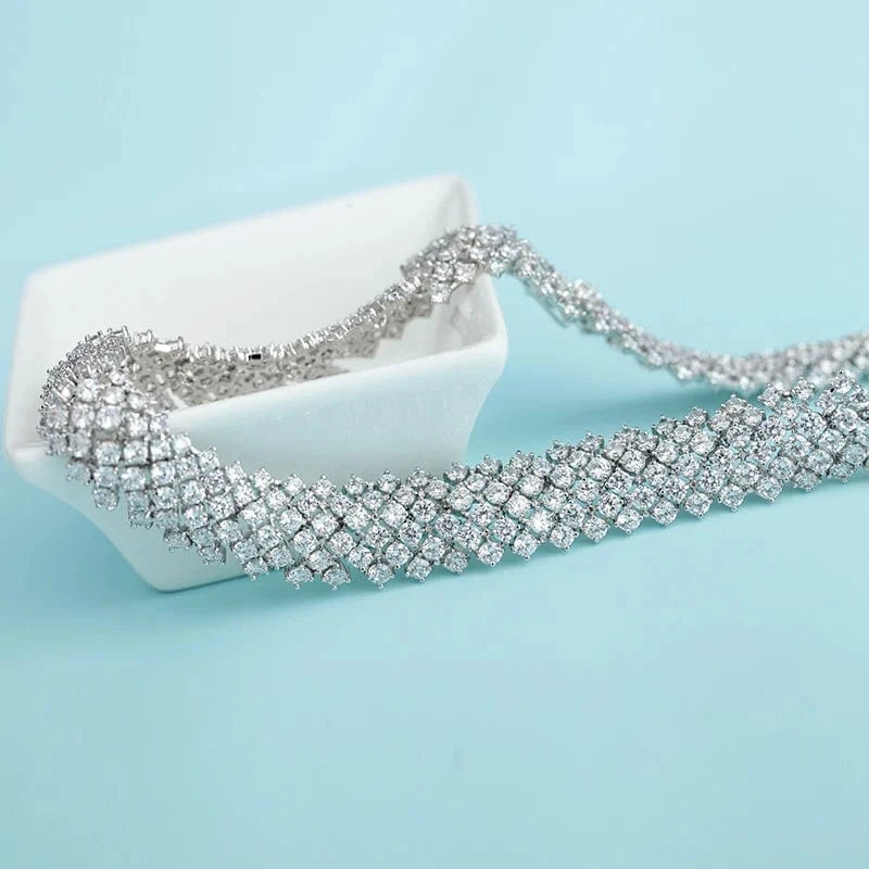 LUOTEEM New Free Shipping Gorgeous Zircon Bridal Jewelry Sets Wedding Jewelry Accessories Necklace Earrings for Women Party