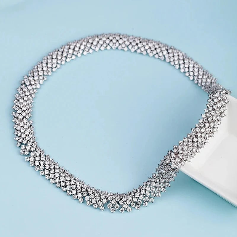 LUOTEEM New Free Shipping Gorgeous Zircon Bridal Jewelry Sets Wedding Jewelry Accessories Necklace Earrings for Women Party