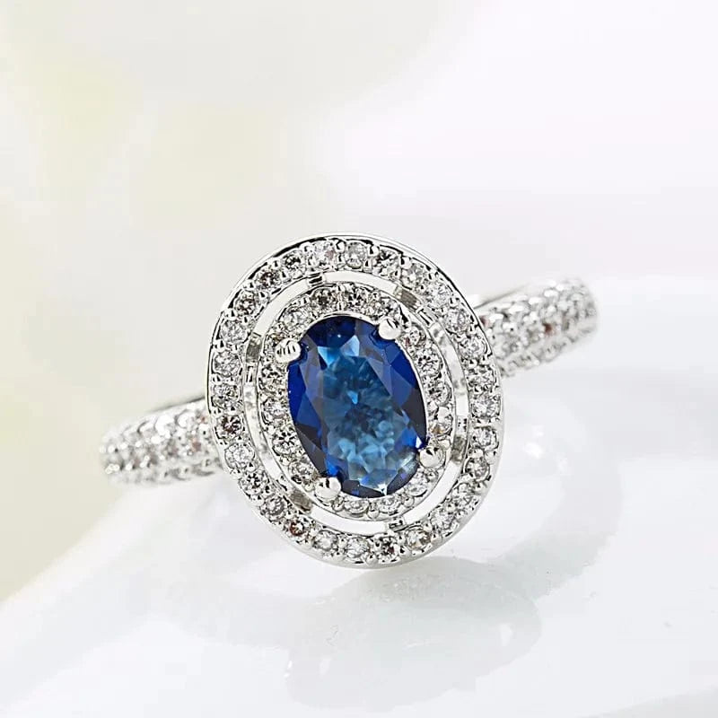 LUOTEEMI Wholesale New Arrival Fashion Women Luxury Wedding Engagement Bridal Oval Cubic Zirconia Ring