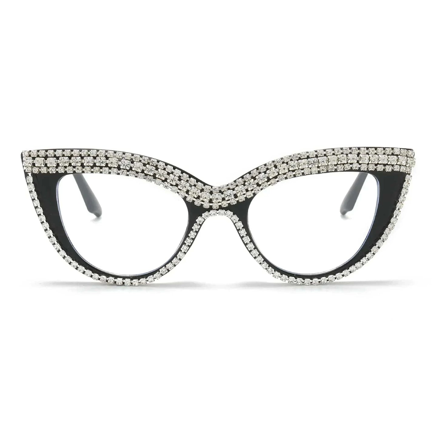 Luxurious diamond cat-eye reading glasses for women, fashionable and classic reading glasses