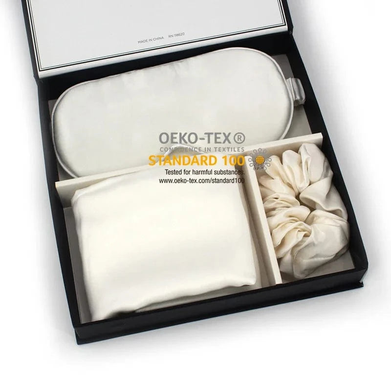 Luxurious Silk Pillowcase and Eye Mask Set