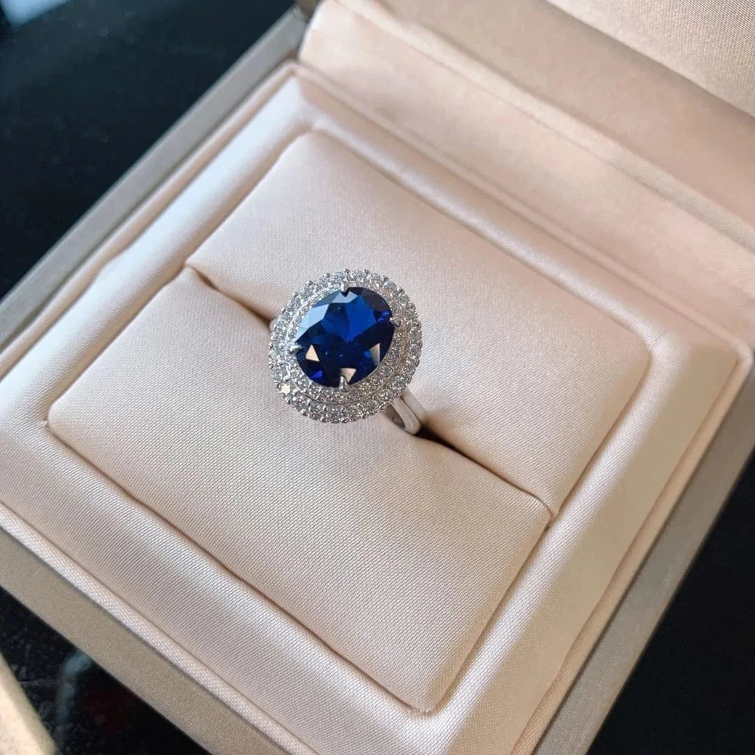 Luxury 100%925 Sterling Silver Oval Created Moissanite Rings/Earrings/Pendant/Necklace Wedding Jewelry Sets