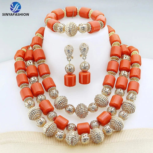 Luxury African Women’s Beads Jewelry Set