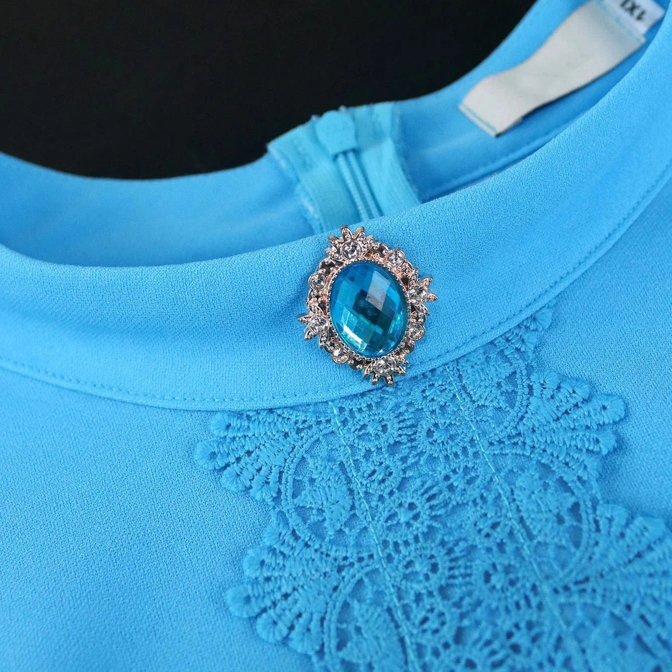 Luxury Blue Dresses for Woman Pleated Flare Sleeve Lace Patchwork Ankle Length Elegant High Quality Female Birthday Party Dress