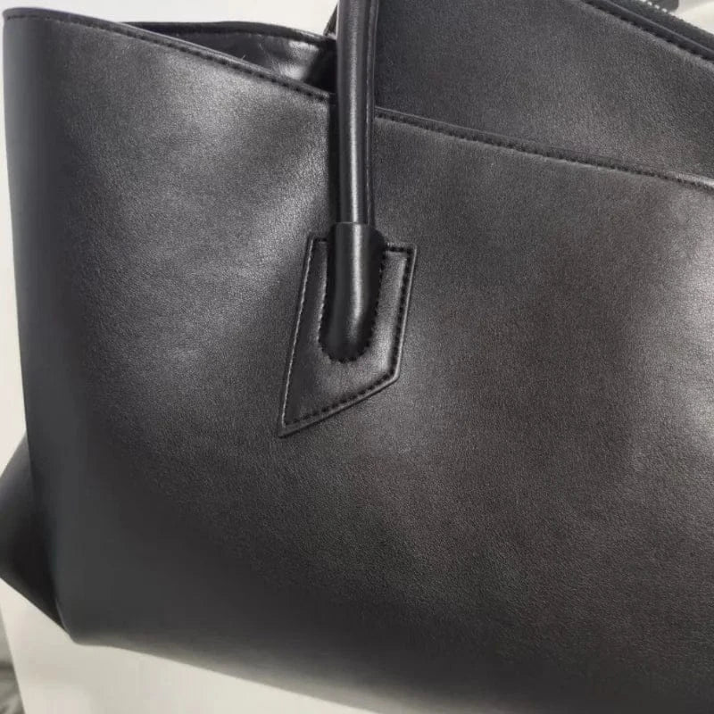 Luxury Brand Design Tote Bag Women's Fashion Irregular High - end Simple Large - capacity Handbag High - quality Leather Shoulder Bag - SN Wigs & More