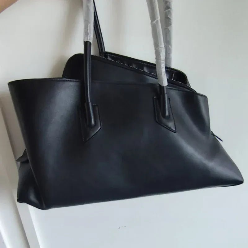 Luxury Brand Design Tote Bag Women's Fashion Irregular High - end Simple Large - capacity Handbag High - quality Leather Shoulder Bag - SN Wigs & More