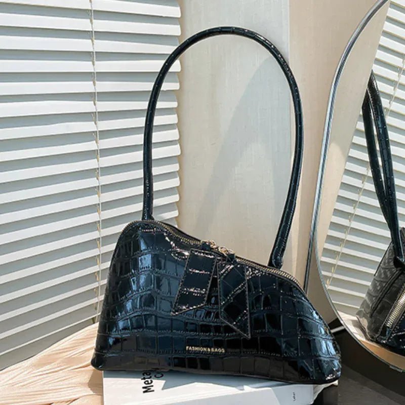 Luxury Brand Design Tote Bag Women's Fashion Irregular High - end Simple Large - capacity Handbag High - quality Leather Shoulder Bag - SN Wigs & More