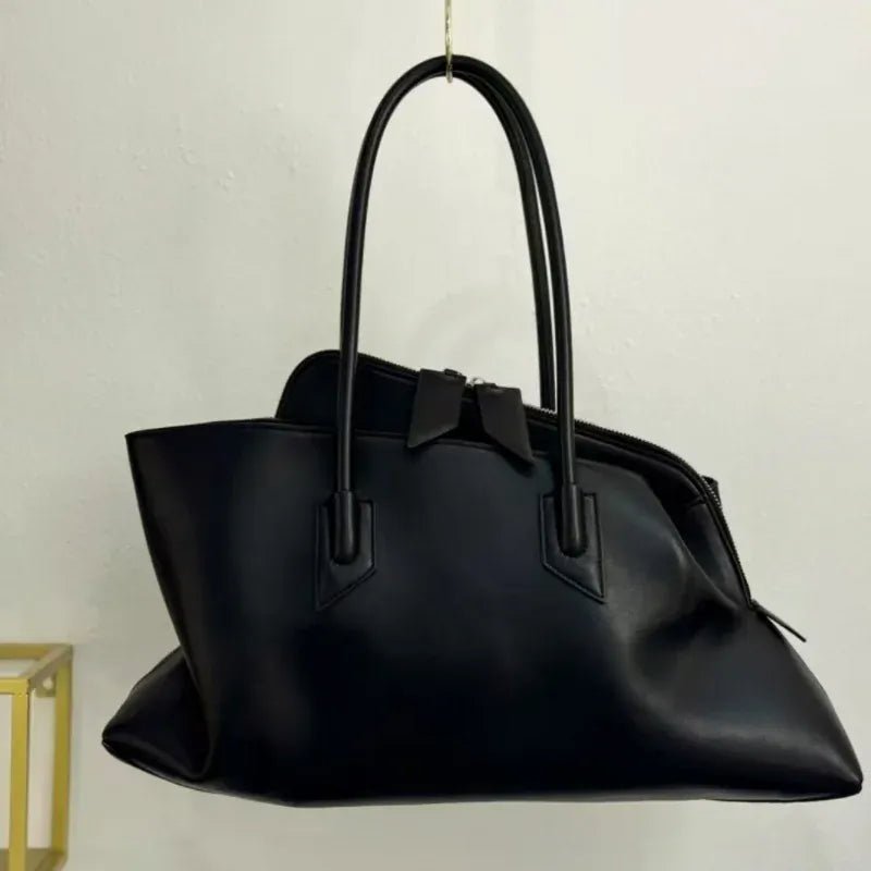 Luxury Brand Design Tote Bag Women's Fashion Irregular High - end Simple Large - capacity Handbag High - quality Leather Shoulder Bag - SN Wigs & More