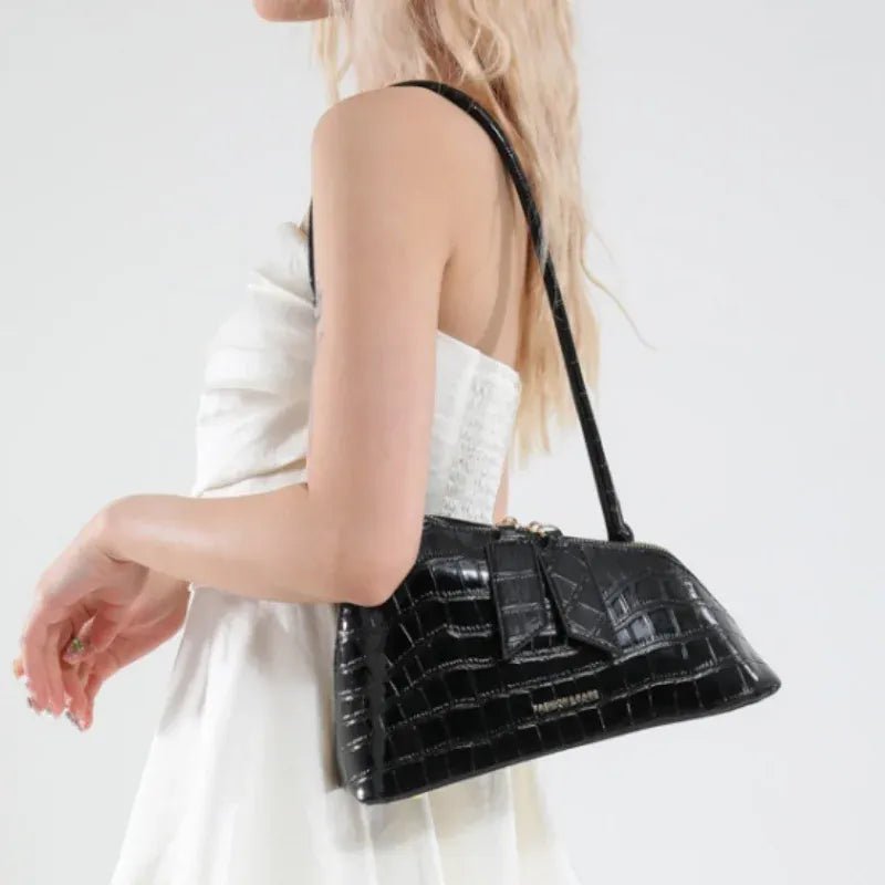 Luxury Brand Design Tote Bag Women's Fashion Irregular High - end Simple Large - capacity Handbag High - quality Leather Shoulder Bag - SN Wigs & More