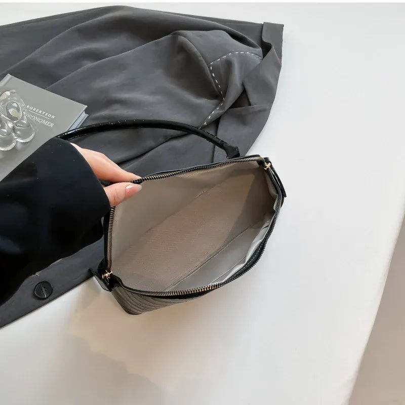 Luxury Brand Design Tote Bag Women's Fashion Irregular High - end Simple Large - capacity Handbag High - quality Leather Shoulder Bag - SN Wigs & More
