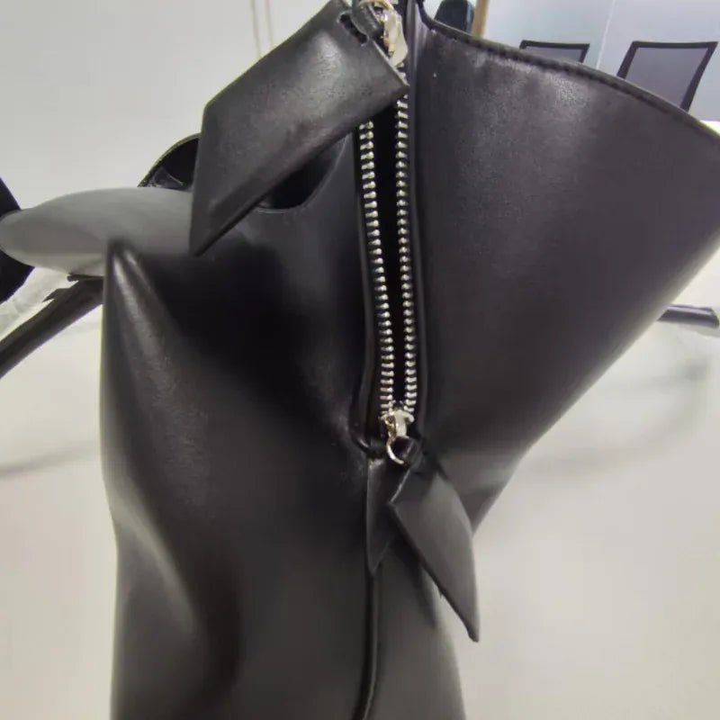 Luxury Brand Design Tote Bag Women's Fashion Irregular High - end Simple Large - capacity Handbag High - quality Leather Shoulder Bag - SN Wigs & More