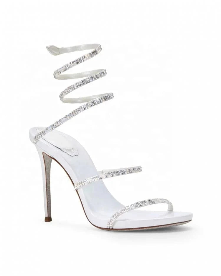 Luxury Brand Round Toe Spike Heel Drop Shipping Women Party Sandals