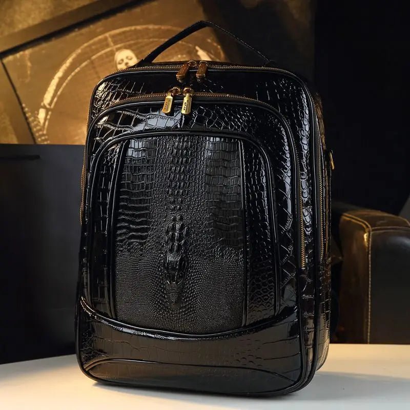 Luxury Brand Shiny Crocodile Backpacks Men's and Women's Backpacks New Fashion Large Capacity Travel Backpacks - SN Wigs & More