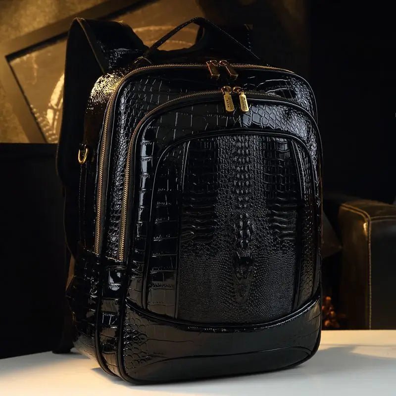 Luxury Brand Shiny Crocodile Backpacks Men's and Women's Backpacks New Fashion Large Capacity Travel Backpacks - SN Wigs & More