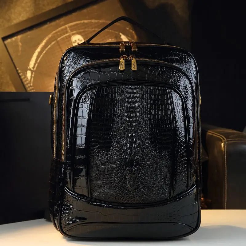 Luxury Brand Shiny Crocodile Backpacks Men's and Women's Backpacks New Fashion Large Capacity Travel Backpacks - SN Wigs & More
