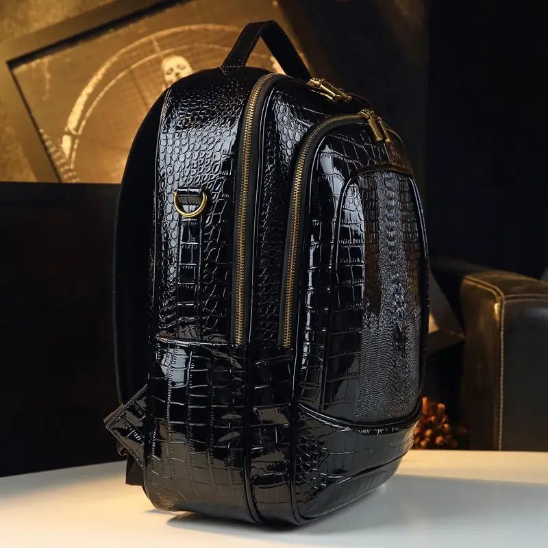 Luxury Brand Shiny Crocodile Backpacks Men's and Women's Backpacks New Fashion Large Capacity Travel Backpacks - SN Wigs & More