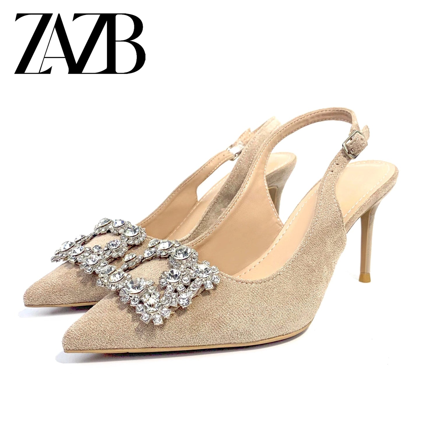 Luxury Custom grace Pointed head for ladies high heel shoes women sandals rhinestone heels fashion stiletto party Pumps