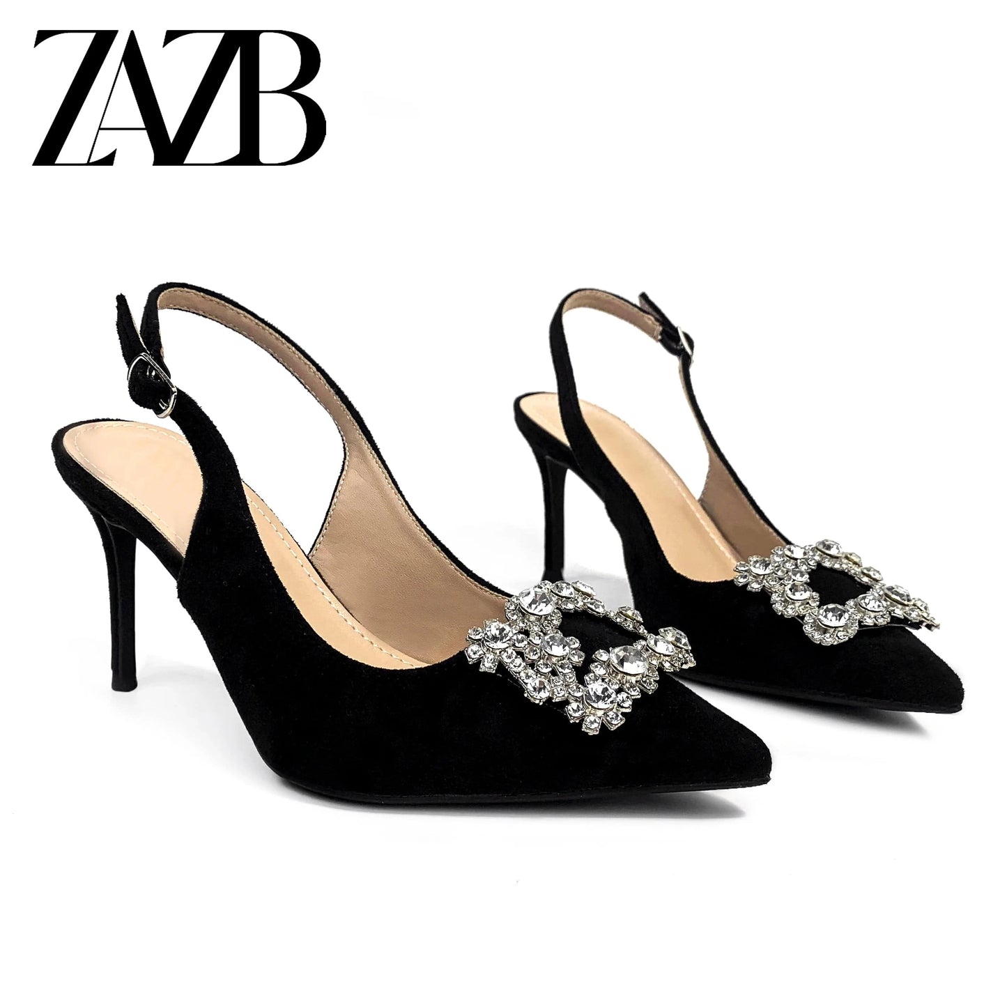 Luxury Custom grace Pointed head for ladies high heel shoes women sandals rhinestone heels fashion stiletto party Pumps