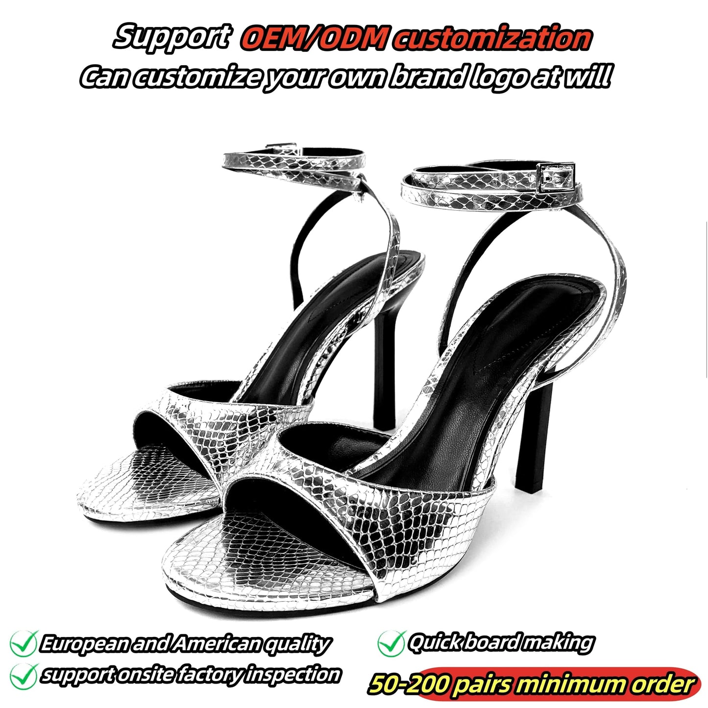 Luxury  custom solid color designer shoes sandals for women and ladies high heels slippers femmes fashion