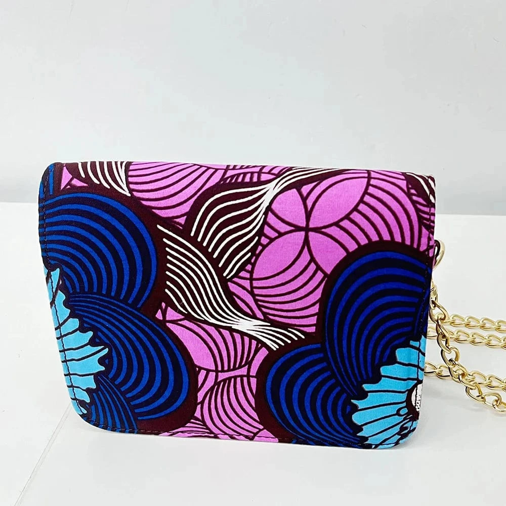Luxury Design Ankara Wax Print Fabric Women Purse Set Wholesale Ankara African Style Print Bags African Handbag