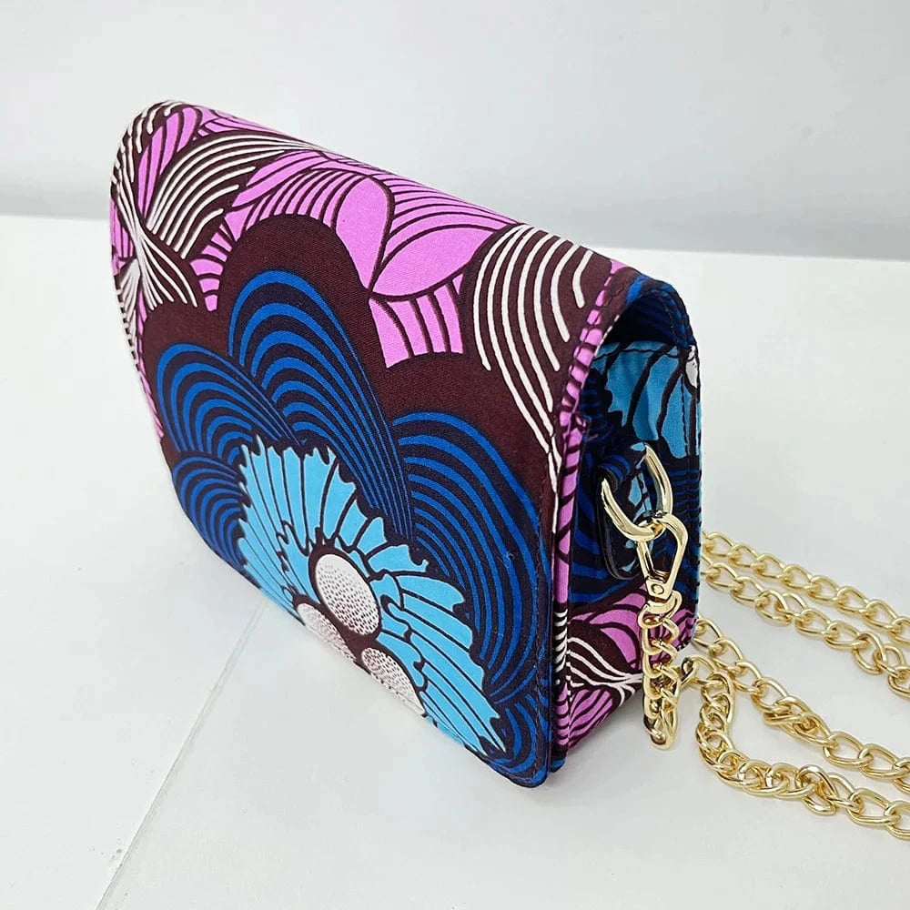 Luxury Design Ankara Wax Print Fabric Women Purse Set Wholesale Ankara African Style Print Bags African Handbag