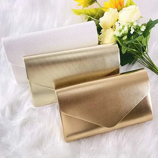 Luxury Design Women's Evening Bag Ladies Day Clutch Envelope Handbag Daily Clutch Wedding Party Bling Gold Chain Crossbody Bags