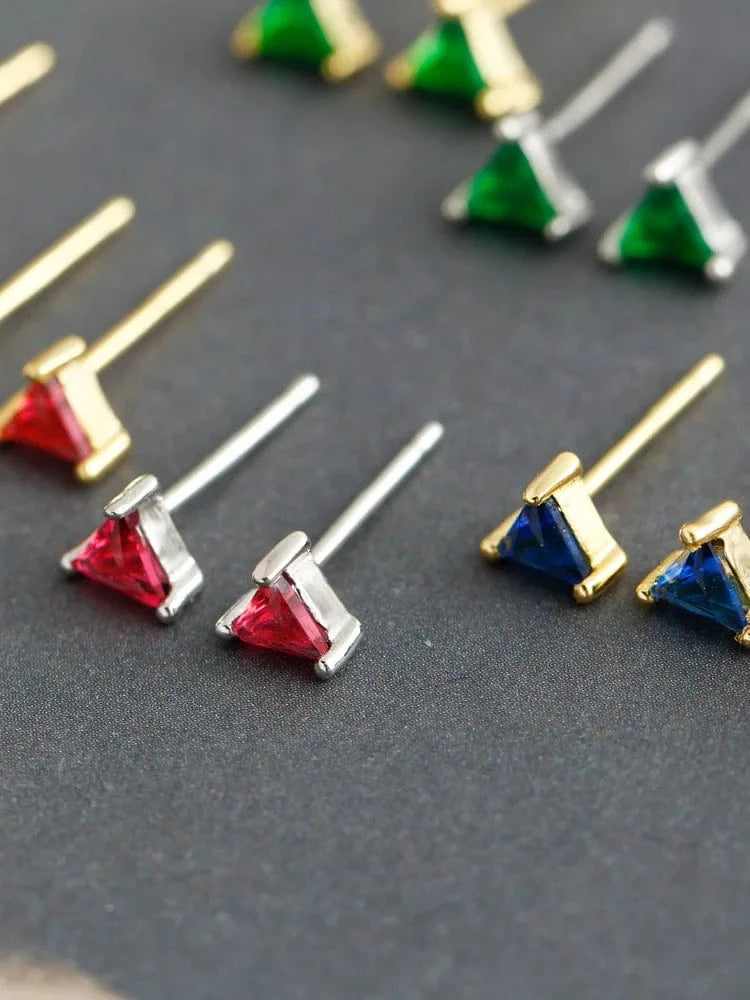 Luxury earrings studs set round cubic zirconia bezel setting diamond 925 gold plate piercing woman flower stud earrings jewelry