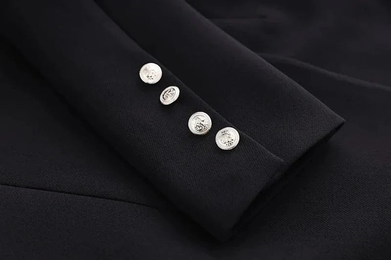 Luxury Fine Workmanship Rhinestone Beading V-neckline Long Sleeve Women Office Blazer Short Mini Slim Dress
