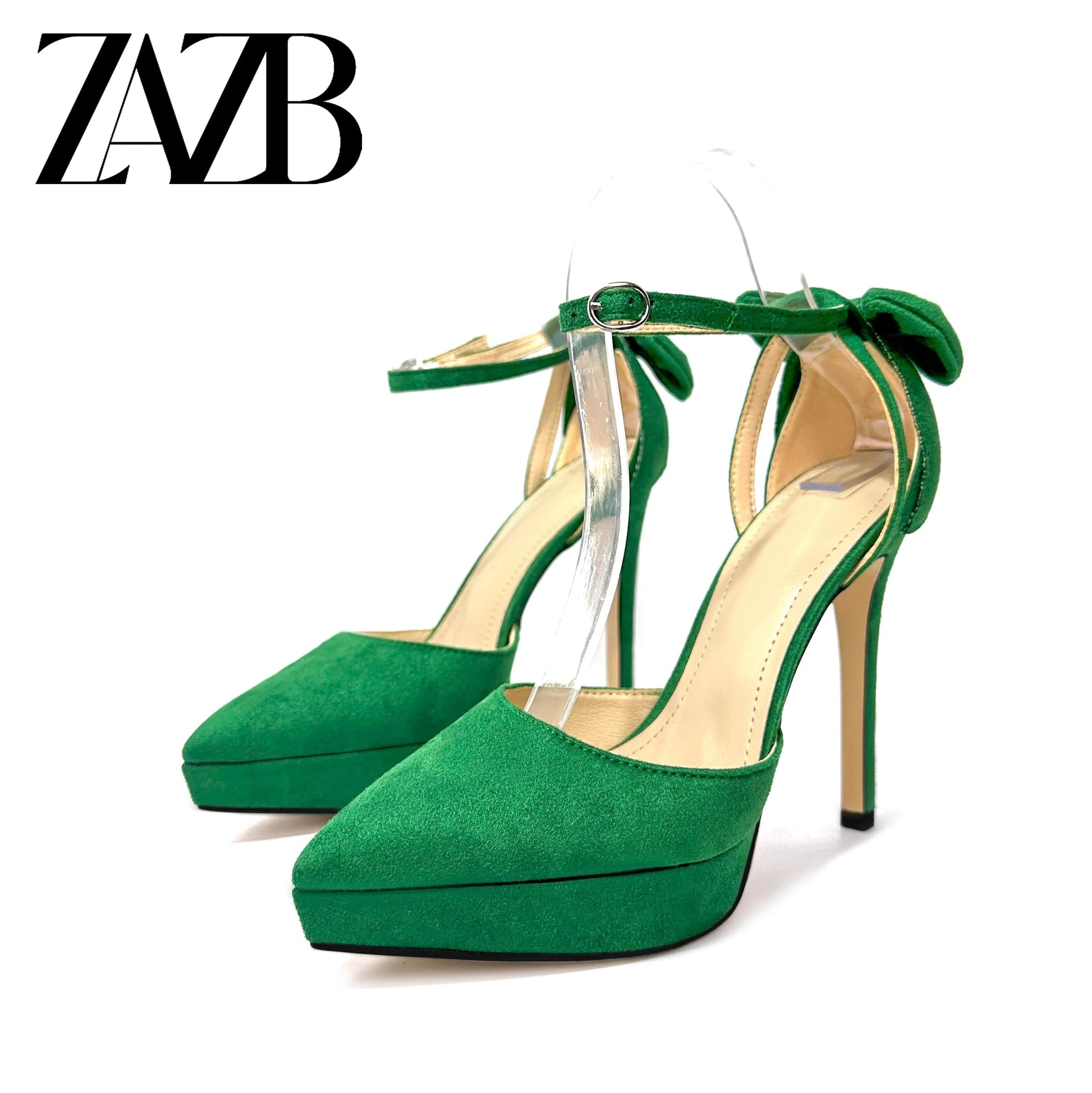 Luxury formal office Pointed head green for ladies high heel shoes women sandals fashion stiletto wedding Pumps party heels