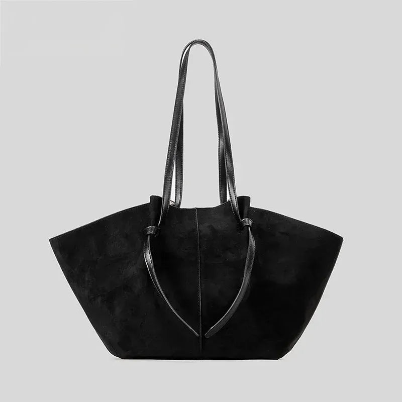 Luxury Frosted Ladies Tote Bag European American Style Wing - shaped Handbag High - end Suede Large - capacity Shoulder Bag Wing Bag - SN Wigs & More