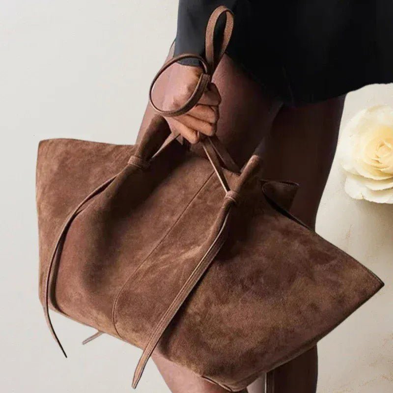Luxury Frosted Ladies Tote Bag European American Style Wing - shaped Handbag High - end Suede Large - capacity Shoulder Bag Wing Bag - SN Wigs & More