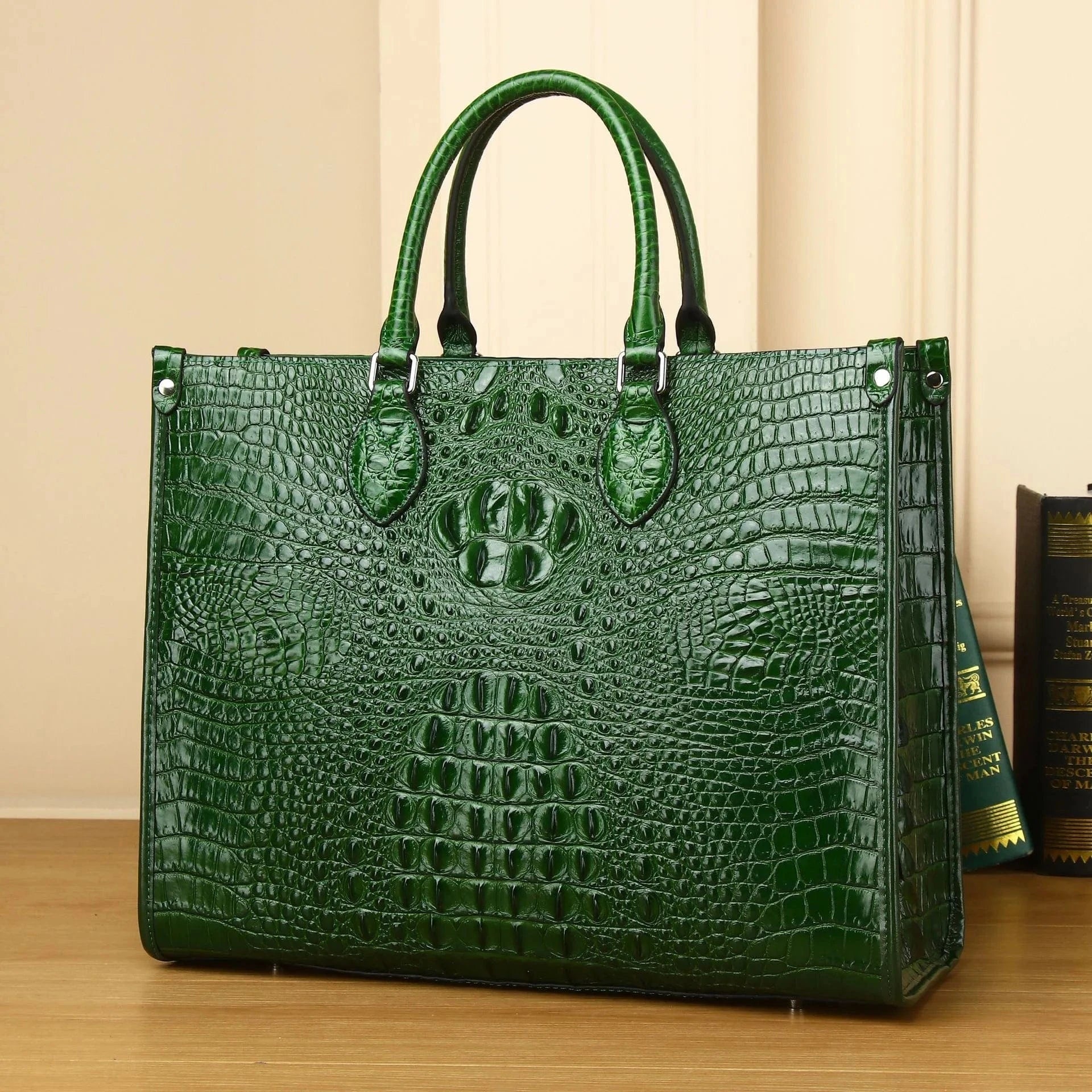 Luxury Handbag Real Cowhide Crocodile Pattern Fashion Handbag Women's Leather Women Bags Designer Handbags Quality Women's Bag