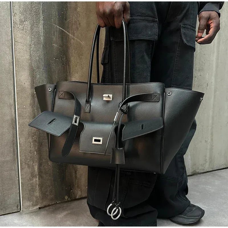 Luxury High Quality Tote Bag Brand Texture Lock Wing Bag Solid Color Simple New Horizontal Square Bag Women's Commuter Handbag - SN Wigs & More