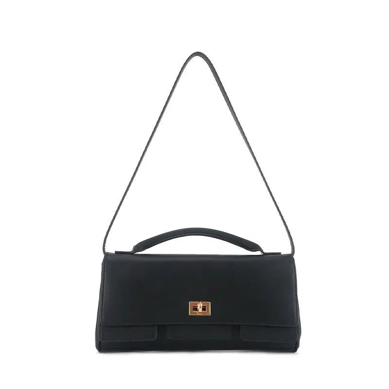 Luxury High Quality Tote Bag Brand Texture Lock Wing Bag Solid Color Simple New Horizontal Square Bag Women's Commuter Handbag - SN Wigs & More