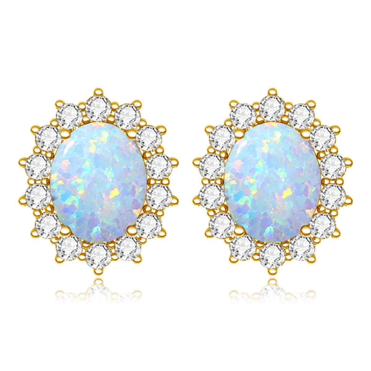 Luxury Sterling Silver 925 Stud Earrings with Garnet Princess Diana Inspired Design for Anniversary Celebrations