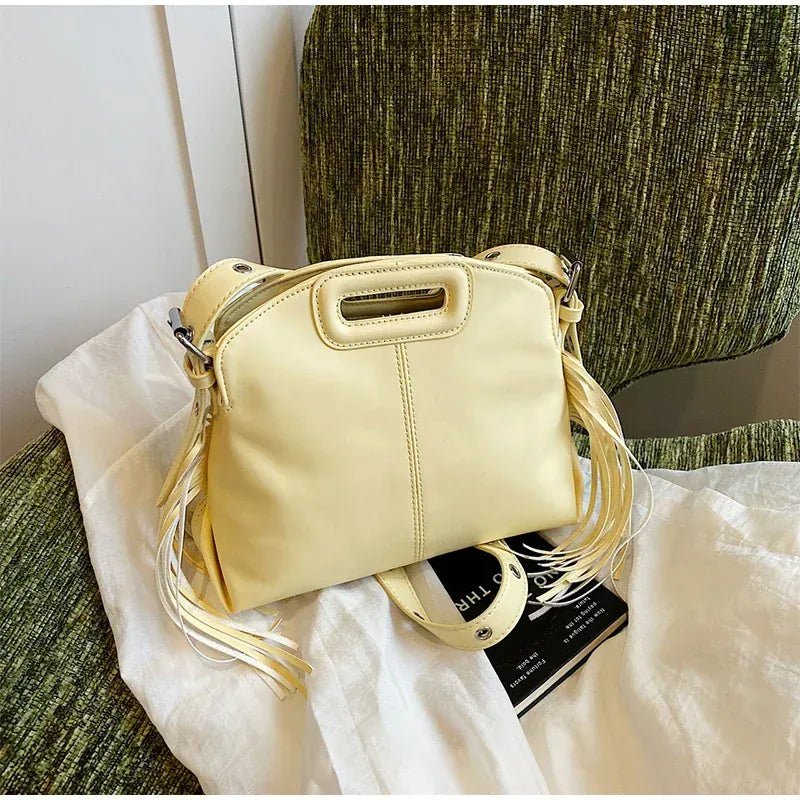 Luxury Tassel Lady Clutch With Adjust Shoulder Strap Large Capacity Shoulder Crossbody Bag Korean Fashion Versatile Dumpling Bag - SN Wigs & More