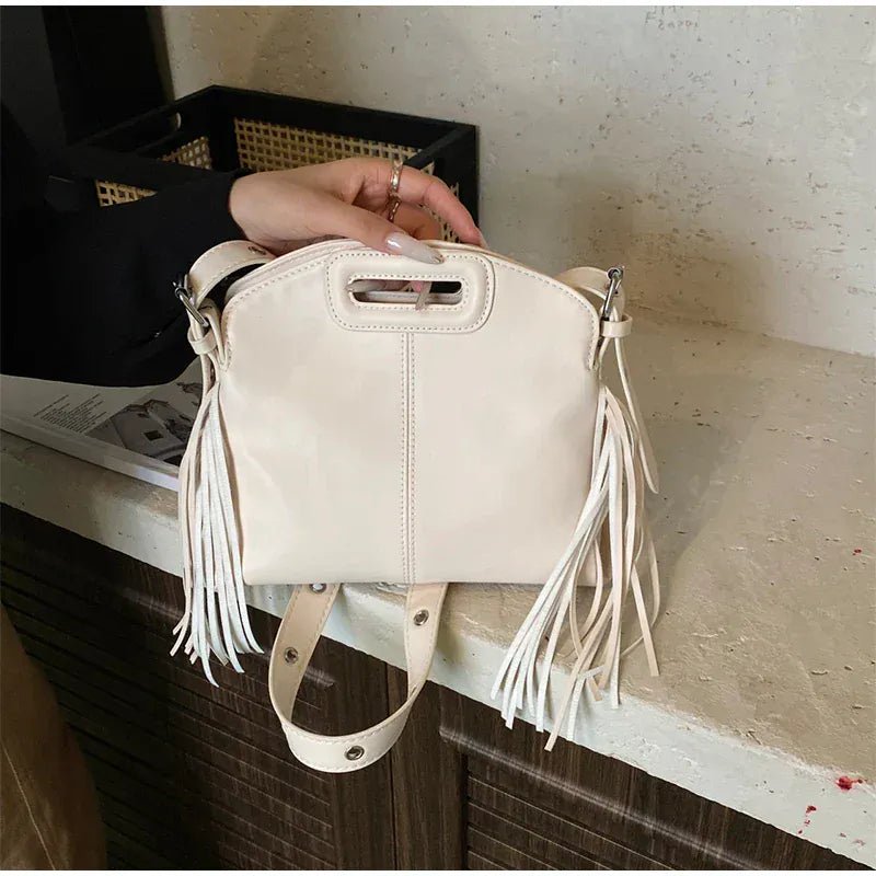 Luxury Tassel Lady Clutch With Adjust Shoulder Strap Large Capacity Shoulder Crossbody Bag Korean Fashion Versatile Dumpling Bag - SN Wigs & More