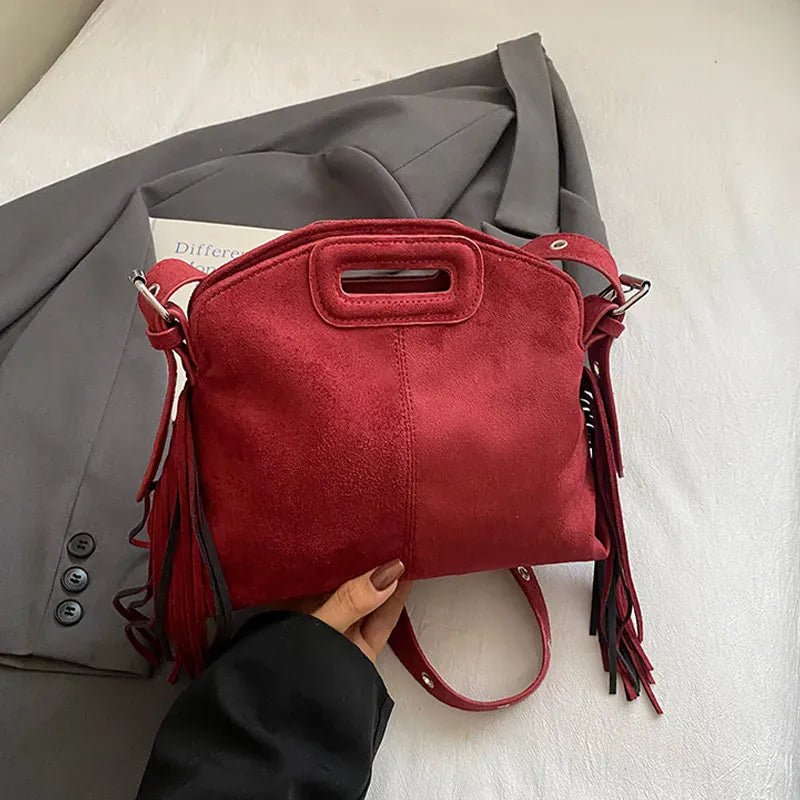 Luxury Tassel Lady Clutch With Adjust Shoulder Strap Large Capacity Shoulder Crossbody Bag Korean Fashion Versatile Dumpling Bag - SN Wigs & More
