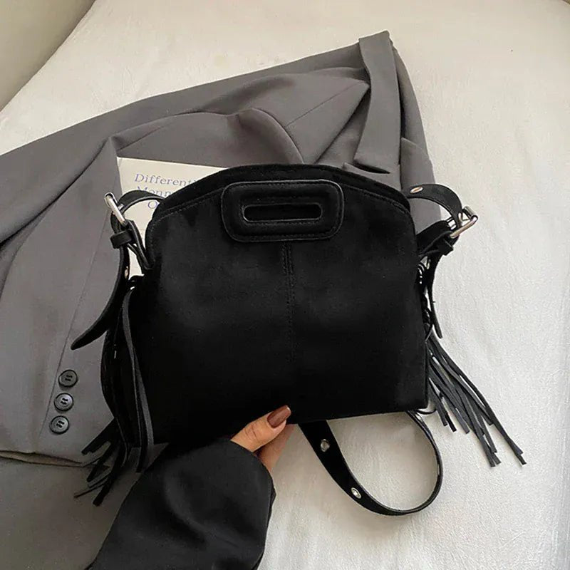 Luxury Tassel Lady Clutch With Adjust Shoulder Strap Large Capacity Shoulder Crossbody Bag Korean Fashion Versatile Dumpling Bag - SN Wigs & More