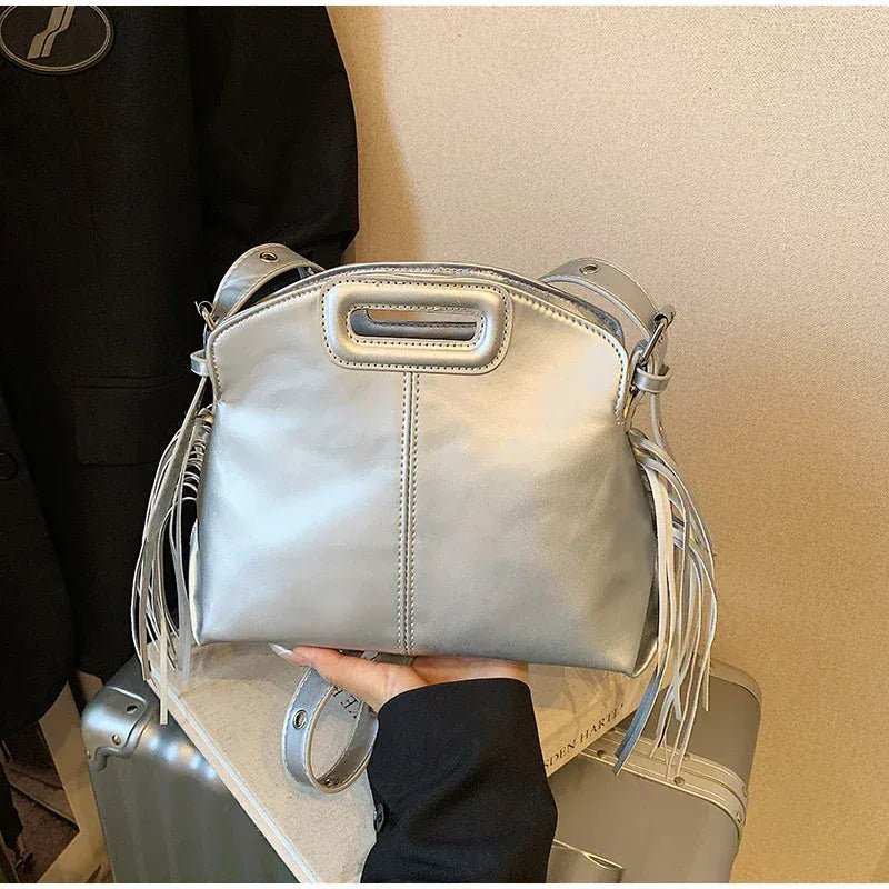 Luxury Tassel Lady Clutch With Adjust Shoulder Strap Large Capacity Shoulder Crossbody Bag Korean Fashion Versatile Dumpling Bag - SN Wigs & More