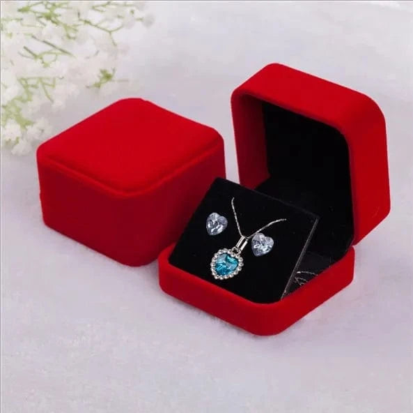 Luxury velvet square jewelry boxes Multicolor accept custom logo velvet jewelry package wholesale jewelry box