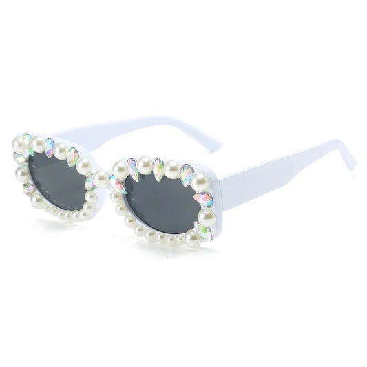 LvCong New designer sunglasses uv protection full frame plastic diamond small square frame women sunglasses for show