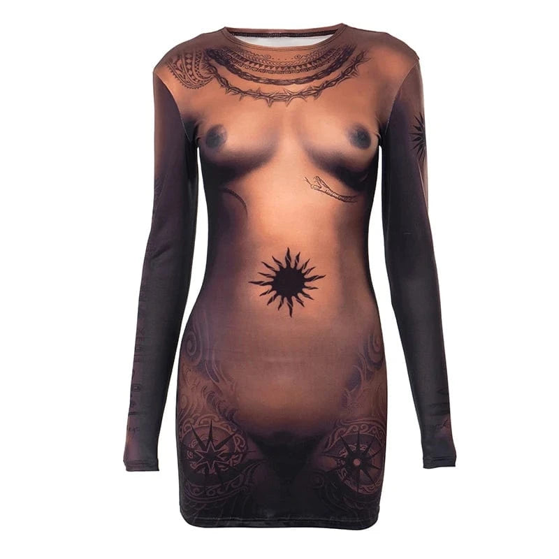 M / Black Bomblook R23DS160 New Printed Outfits Mini Dress 2024 Spring Sexy Dress Club Party Dress Women's Outfits