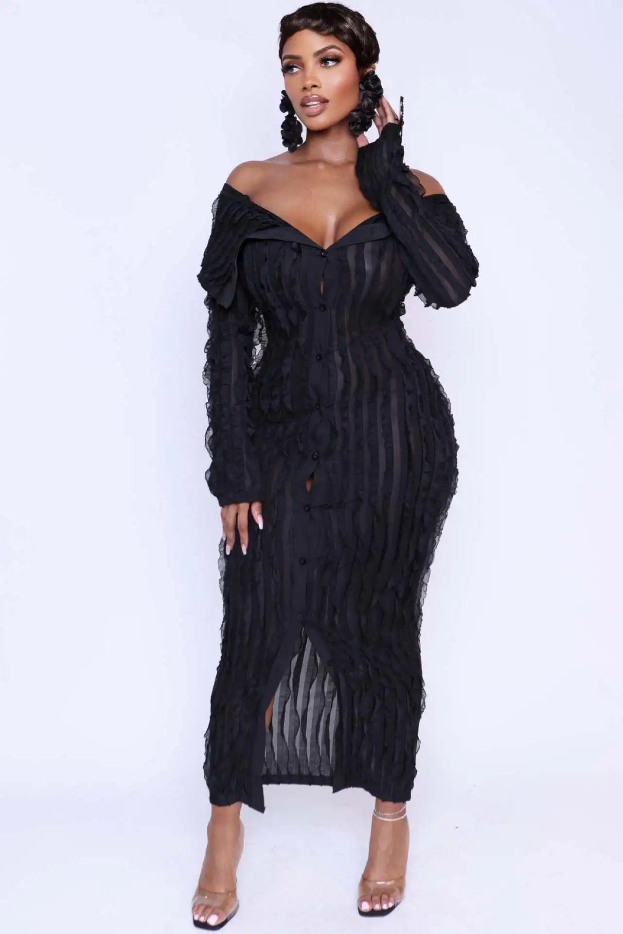 M / Black Classy new arrivals women's elegant 2024 spring strapless maxi dresses